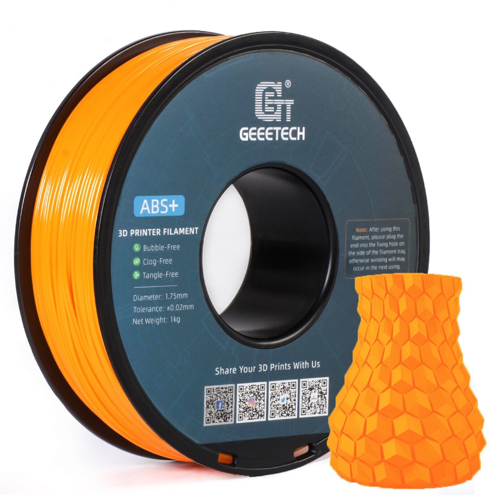 NEW GEEETECH 3D Printer Filament 1.75MM 1KG PLA/TPU/ABS+/PETG/Silk/Matte/HS-PLA - Afbeelding 292 van 298