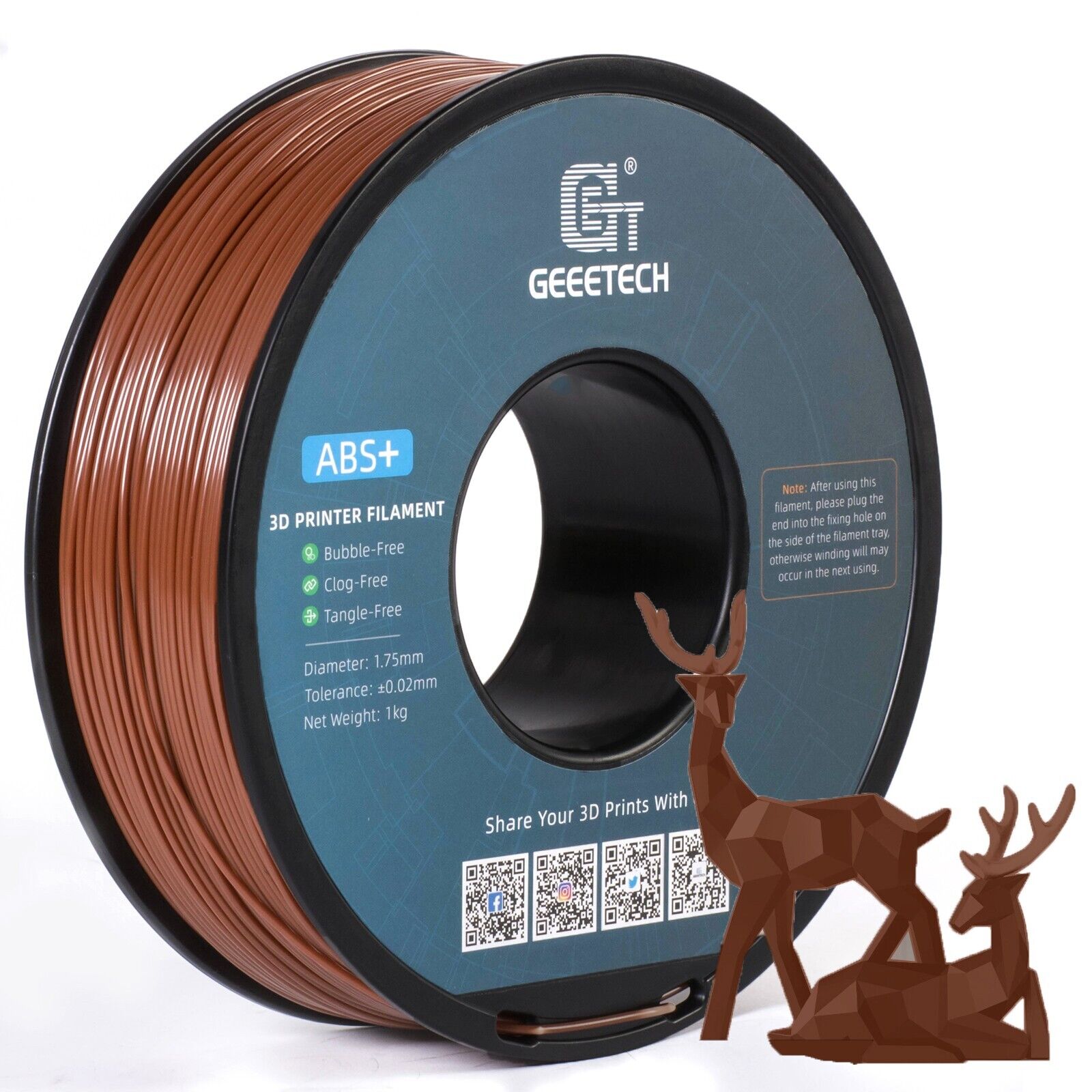NEW GEEETECH 3D Printer Filament 1.75MM 1KG PLA/TPU/ABS+/PETG/Silk/Matte/HS-PLA - Afbeelding 297 van 298