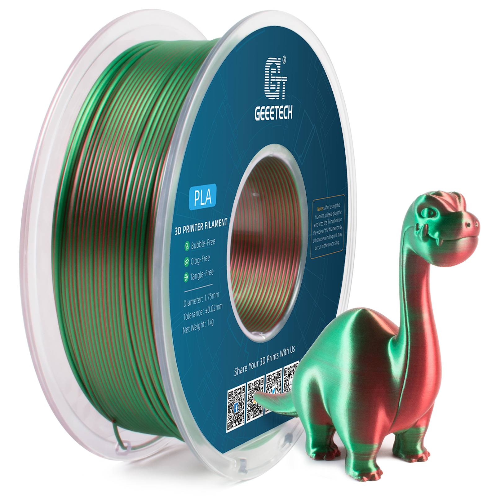 NEW GEEETECH 3D Printer Filament 1.75MM 1KG PLA/TPU/ABS+/PETG/Silk/Matte/HS-PLA - Afbeelding 191 van 298