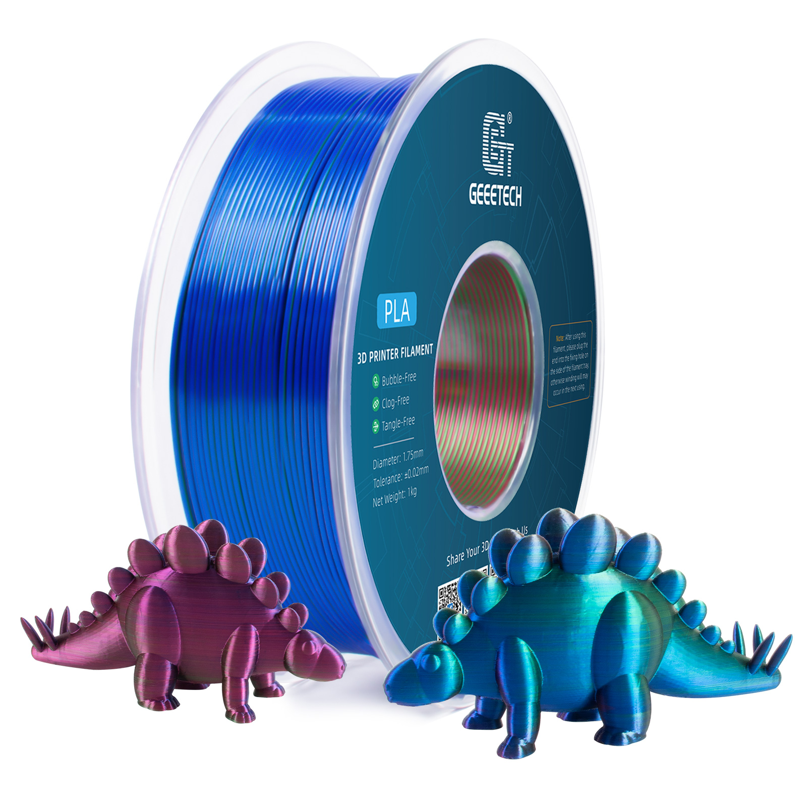 NEW GEEETECH 3D Printer Filament 1.75MM 1KG PLA/TPU/ABS+/PETG/Silk/Matte/HS-PLA - Afbeelding 211 van 298