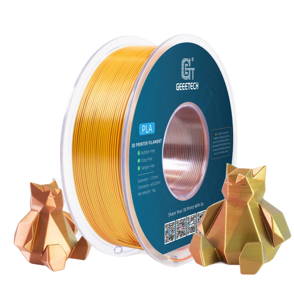 NEW GEEETECH 3D Printer Filament 1.75MM 1KG PLA/TPU/ABS+/PETG/Silk/Matte/HS-PLA - Afbeelding 200 van 298