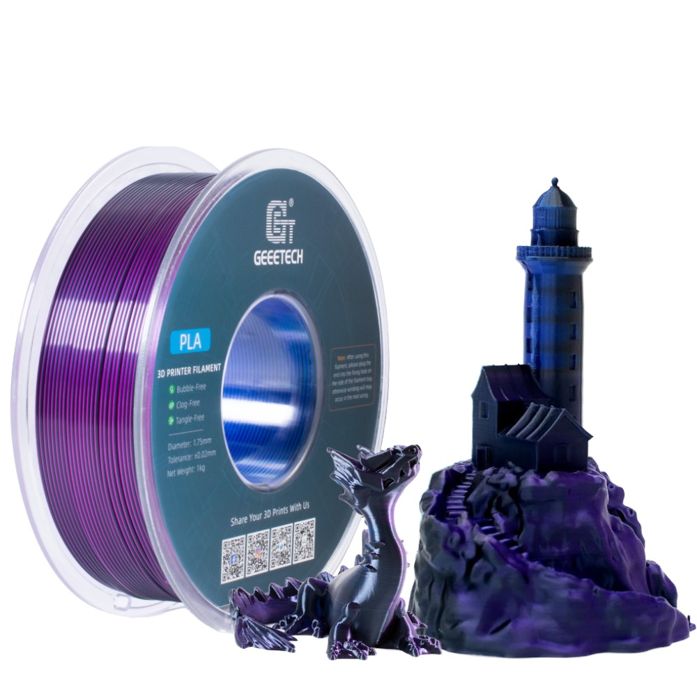 NEW GEEETECH 3D Printer Filament 1.75MM 1KG PLA/TPU/ABS+/PETG/Silk/Matte/HS-PLA - Afbeelding 234 van 298
