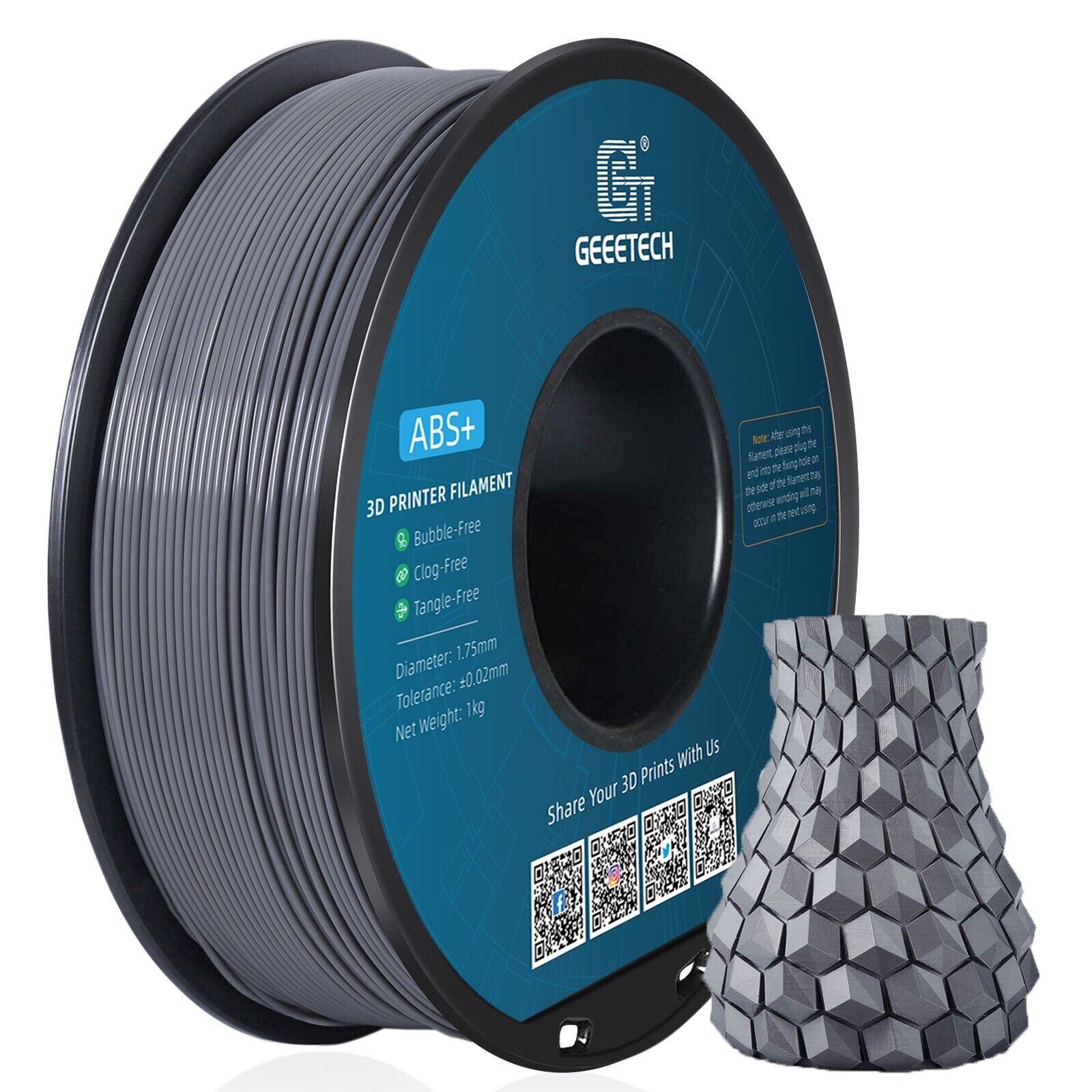 【Buy 6 Get 4 Free,Add 10】Geeetech 3D Printer Filament ABS+ 1.75MM 1KG Multicolor - Picture 26 of 27