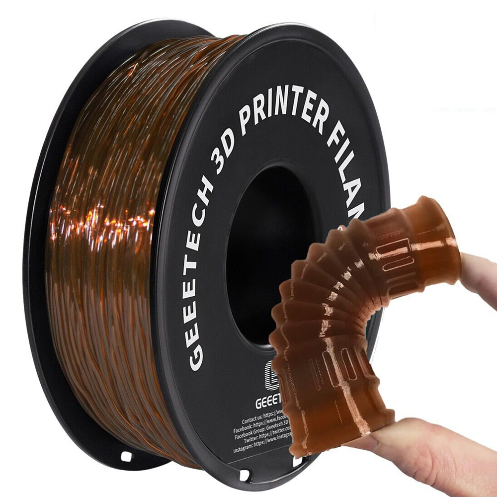 1kg 1,75 mm GEEETECH Drukarka 3D Filament Elastyczny TPU Przezroczysty / Jednolity kolor 95A - Zdjęcie 26 z 42