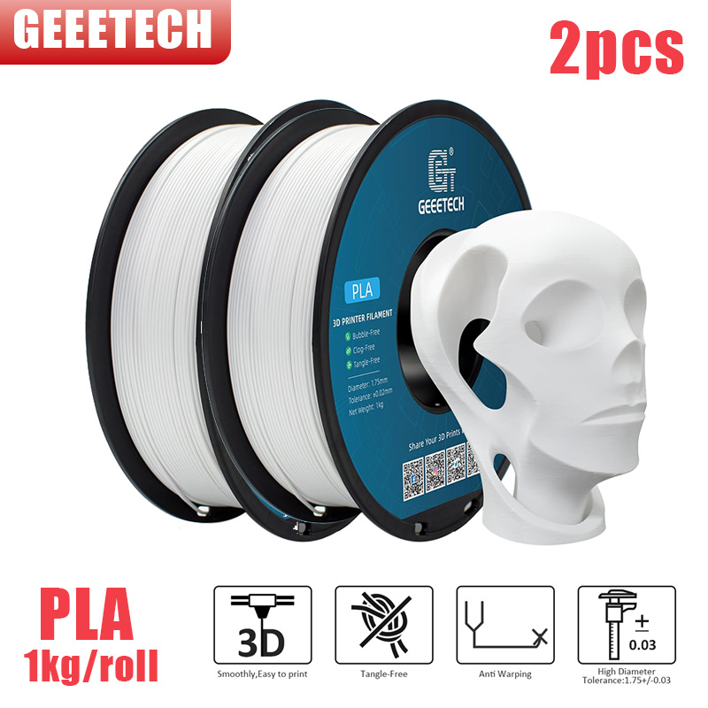 2pcs 1KG/Roll 1.75mm Black White Regular PLA Geeetech PLA Filaments 3D Filaments - Picture 5 of 7