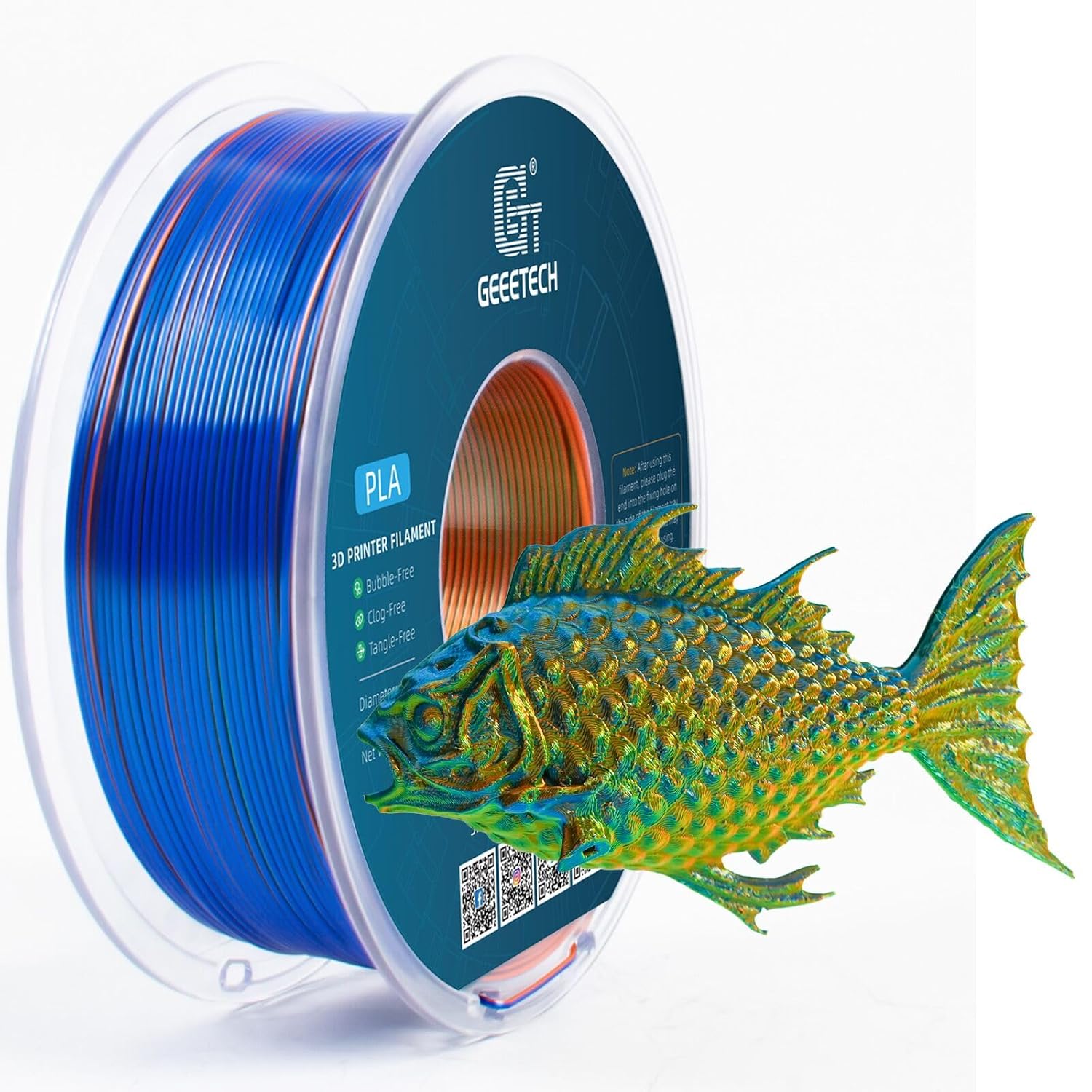 Geeetech 3D Printer Filament Silk PLA Tricolor 1.75mm 1KG/roll Consumables - Picture 10 of 19