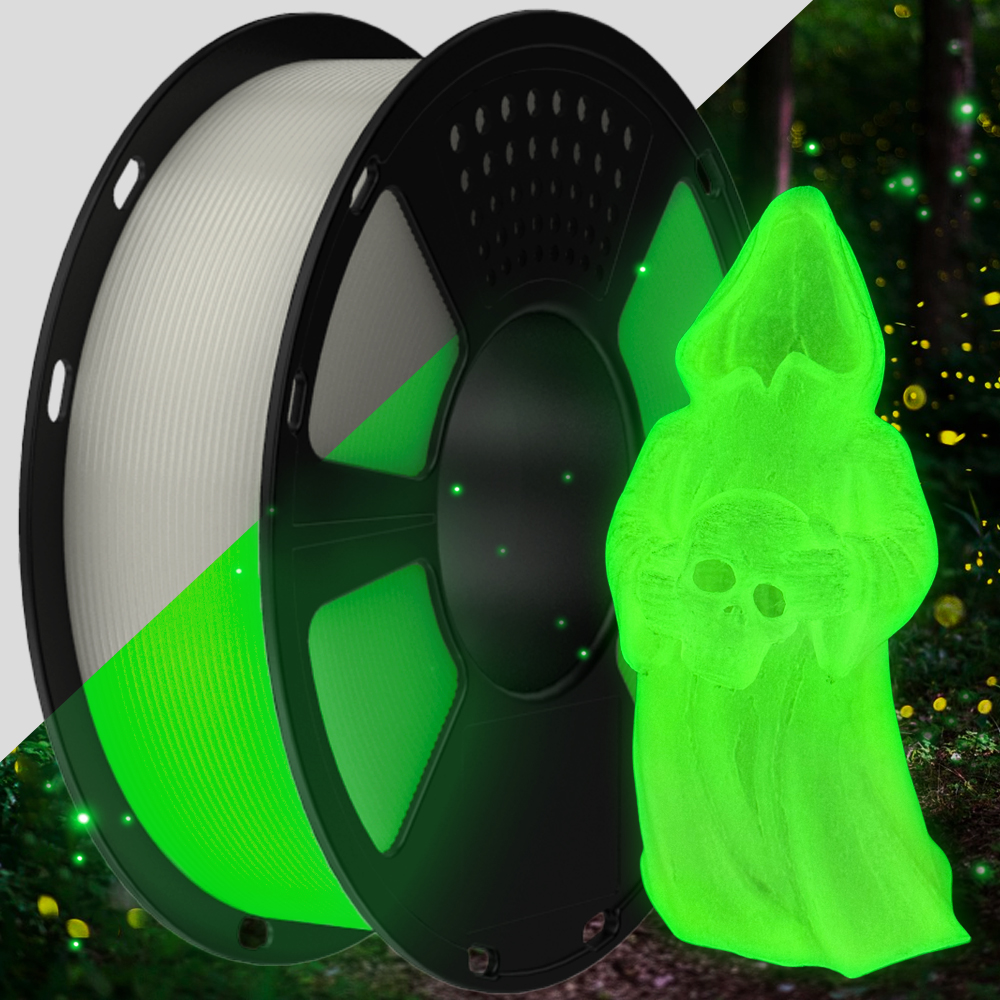 GEEETECH 3D Printer Filament PLA Glow In The Dark Luminous Glow 1.75mm 1KG/Roll