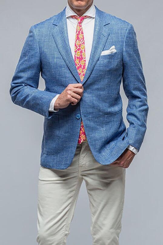 Linen Business Mens Suits Regular Slim Fit Tuxedos Formal Coat Single Breasted - Picture 14 of 18