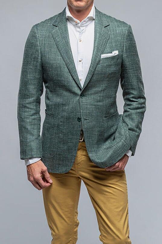 Linen Business Mens Suits Regular Slim Fit Tuxedos Formal Coat Single Breasted - Picture 17 of 18