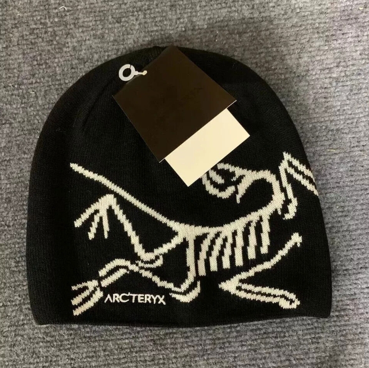 Arcteryx Bird Head Black Toque Beanie Orca black Merino Wool Warm Winter Hat