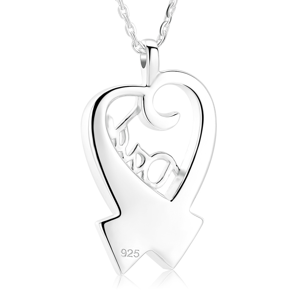 925 Sterling Silver Heart Loved Ones Urn Pendant Necklace Keepsake Memorial Gift