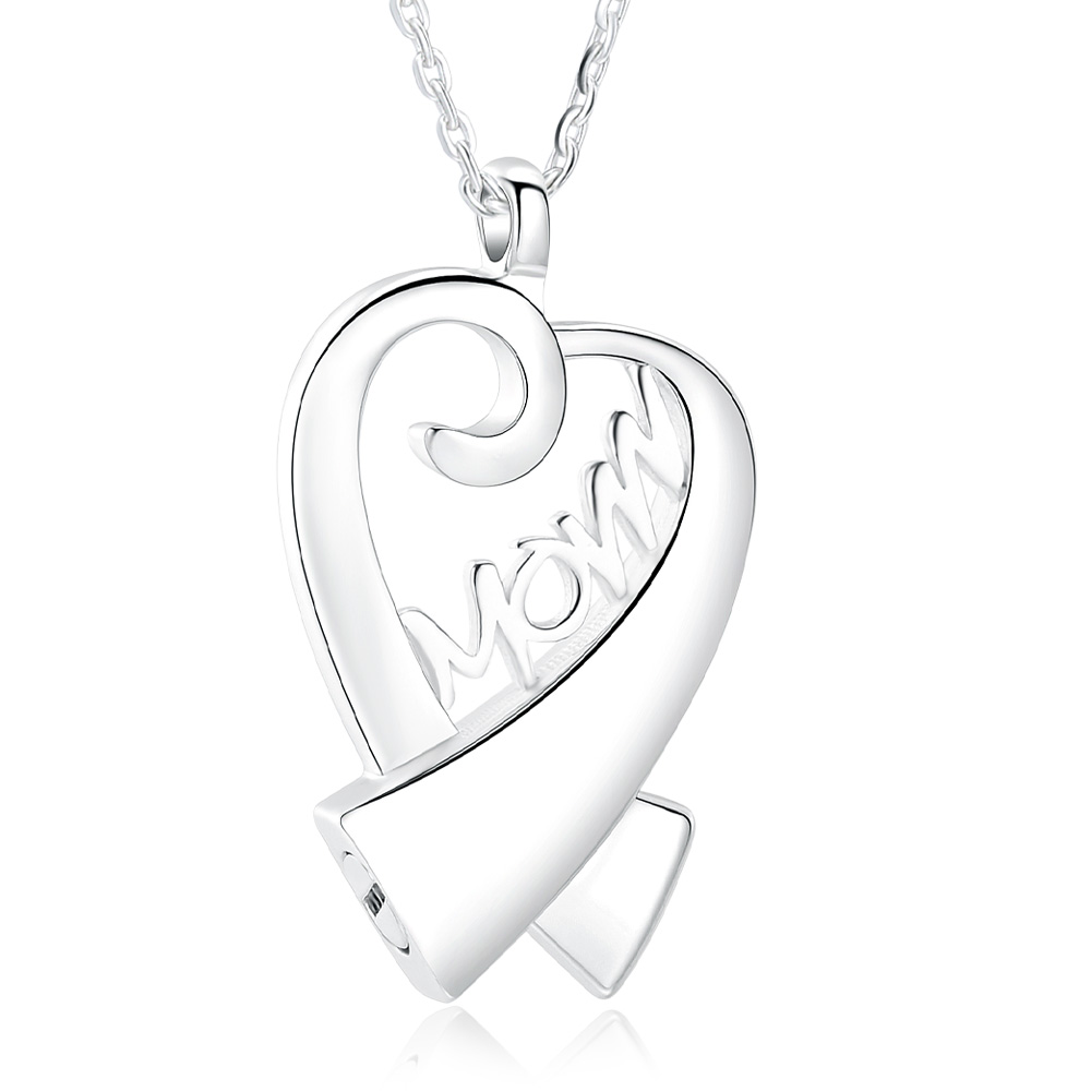 925 Sterling Silver Heart Loved Ones Urn Pendant Necklace Keepsake Memorial Gift