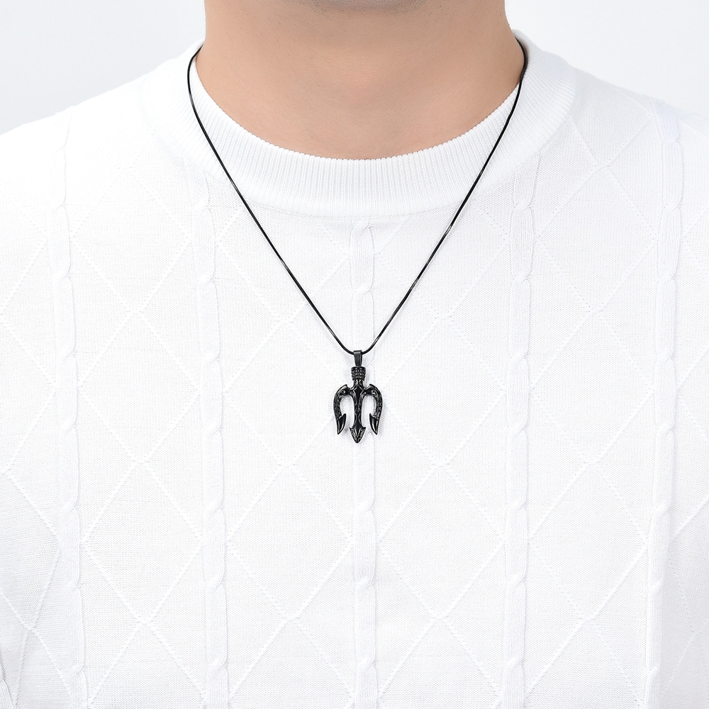 thumbnail image 2 of Poseidon Trident Cremation Jewelry For Ashes Ancient Greece Amulet Urn Necklace 2 of 11
