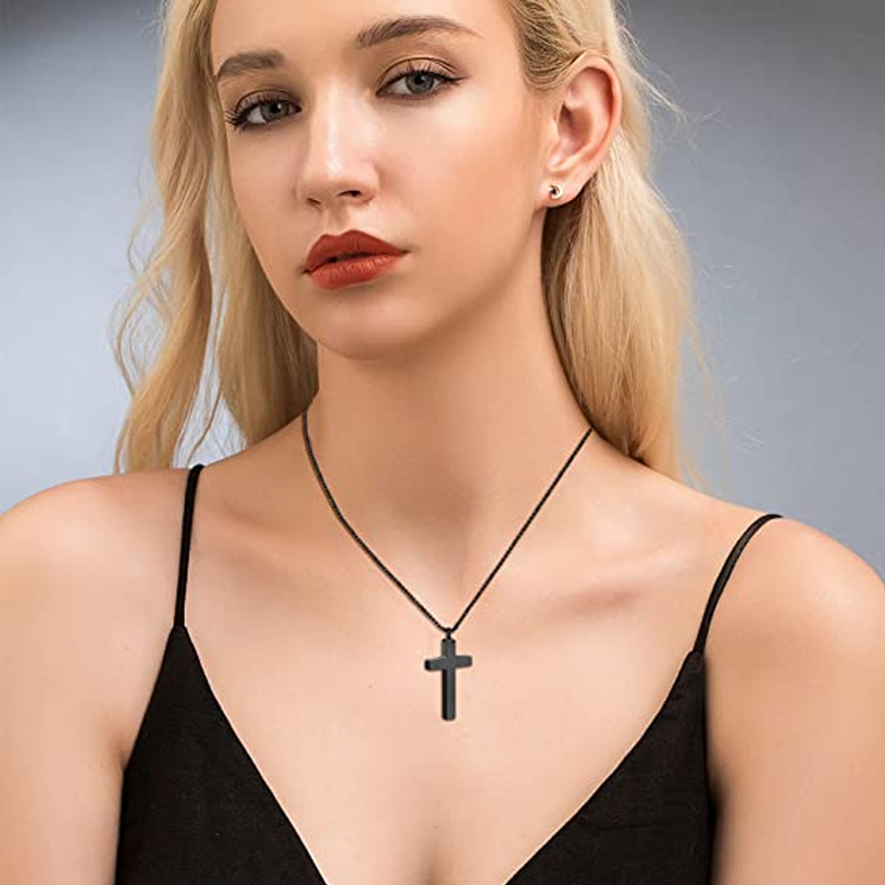 Cross Cremation Necklace for Ashes Stainless Steel Cross Pendant Urn Necklace US