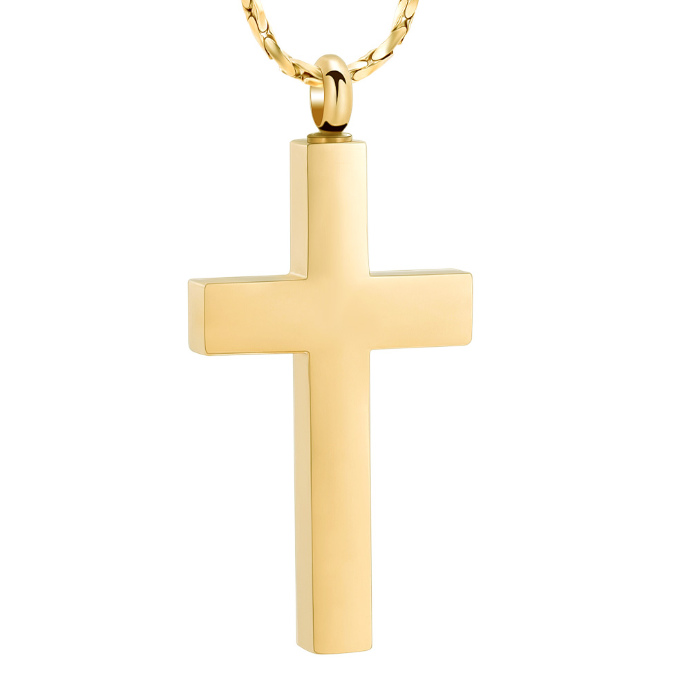 Cross Cremation Necklace for Ashes Stainless Steel Cross Pendant Urn Necklace US