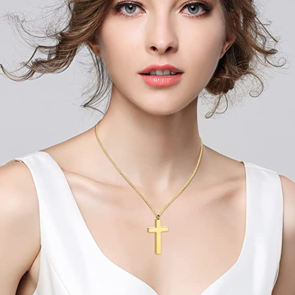 Cross Cremation Necklace for Ashes Stainless Steel Cross Pendant Urn Necklace US