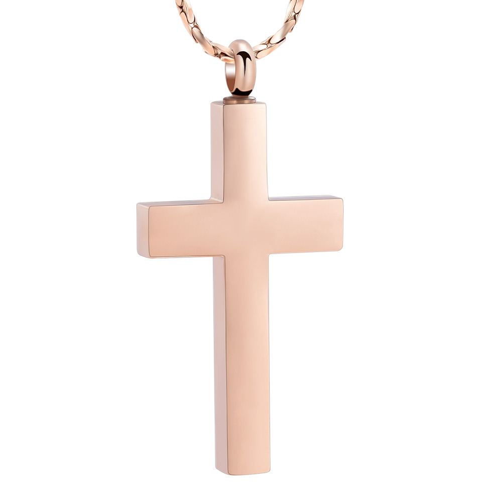 Cross Cremation Necklace for Ashes Stainless Steel Cross Pendant Urn Necklace US