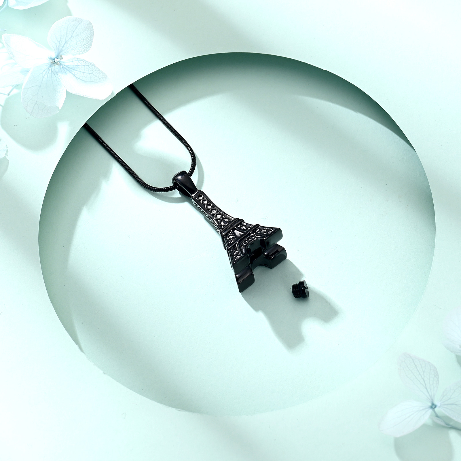 Eiffel Tower Pendant Urn Necklace Paris Jewelry for Mom Women Cremation Jewelry