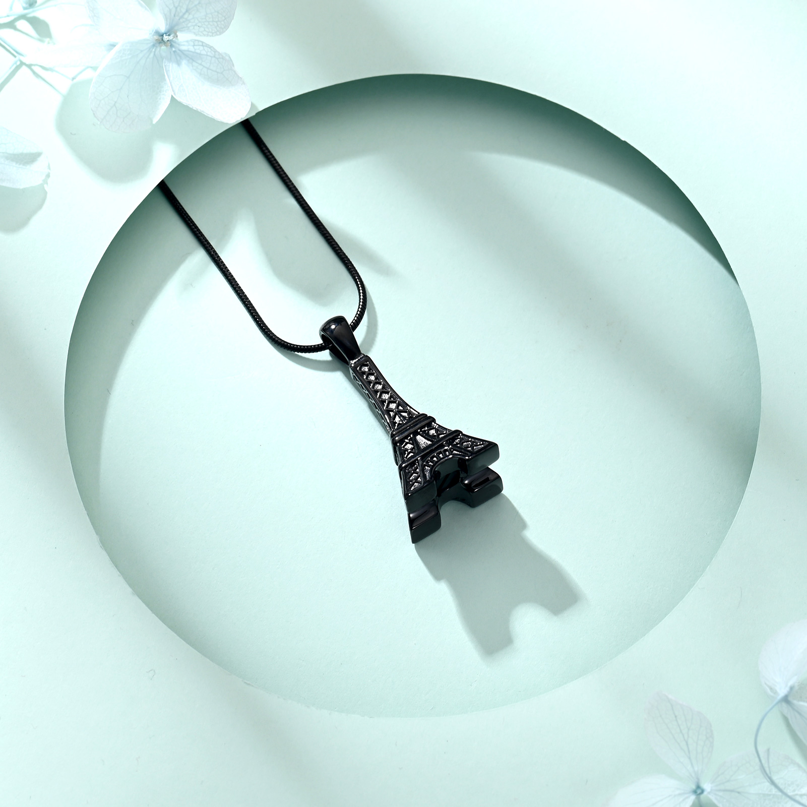 Eiffel Tower Pendant Urn Necklace Paris Jewelry for Mom Women Cremation Jewelry