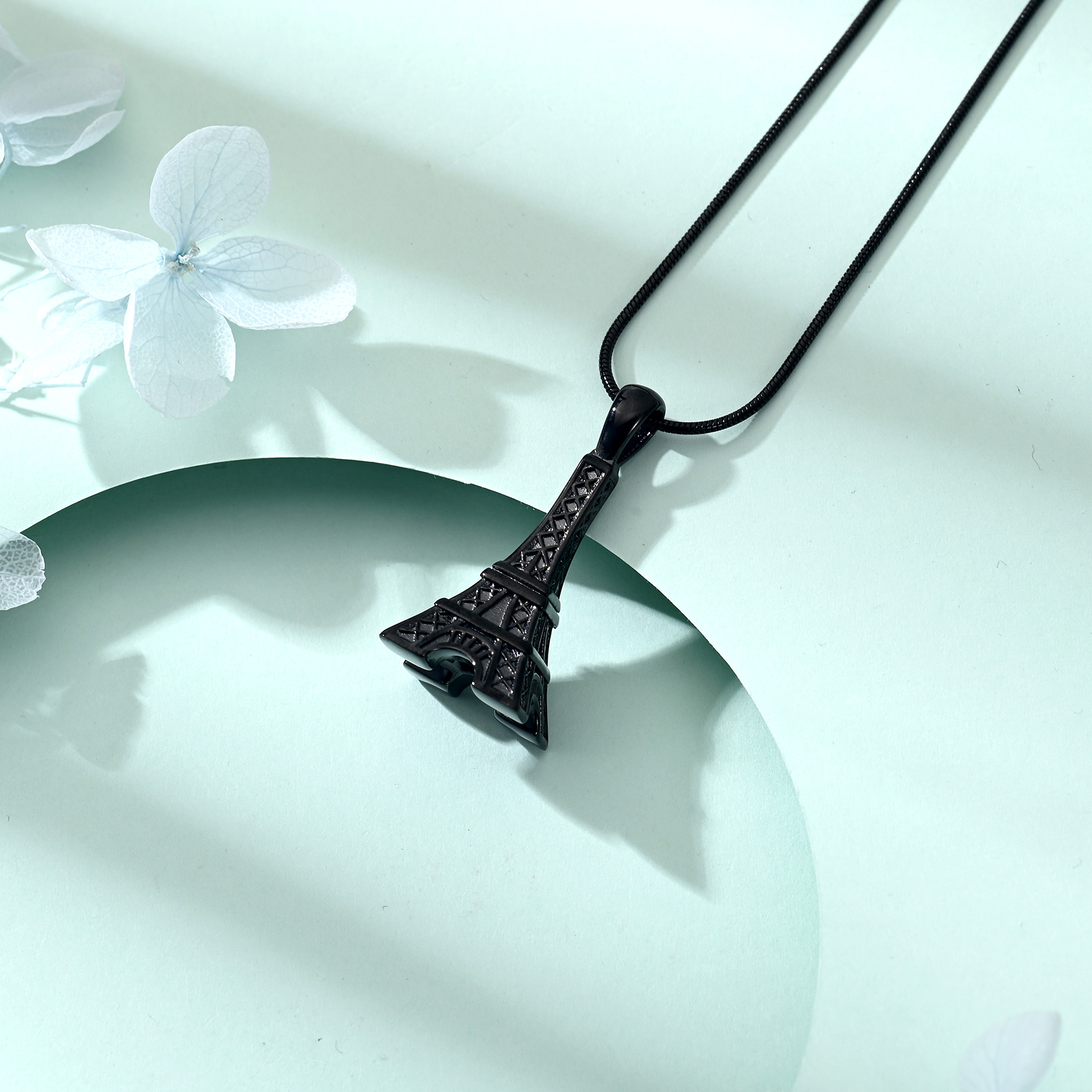 Eiffel Tower Pendant Urn Necklace Paris Jewelry for Mom Women Cremation Jewelry