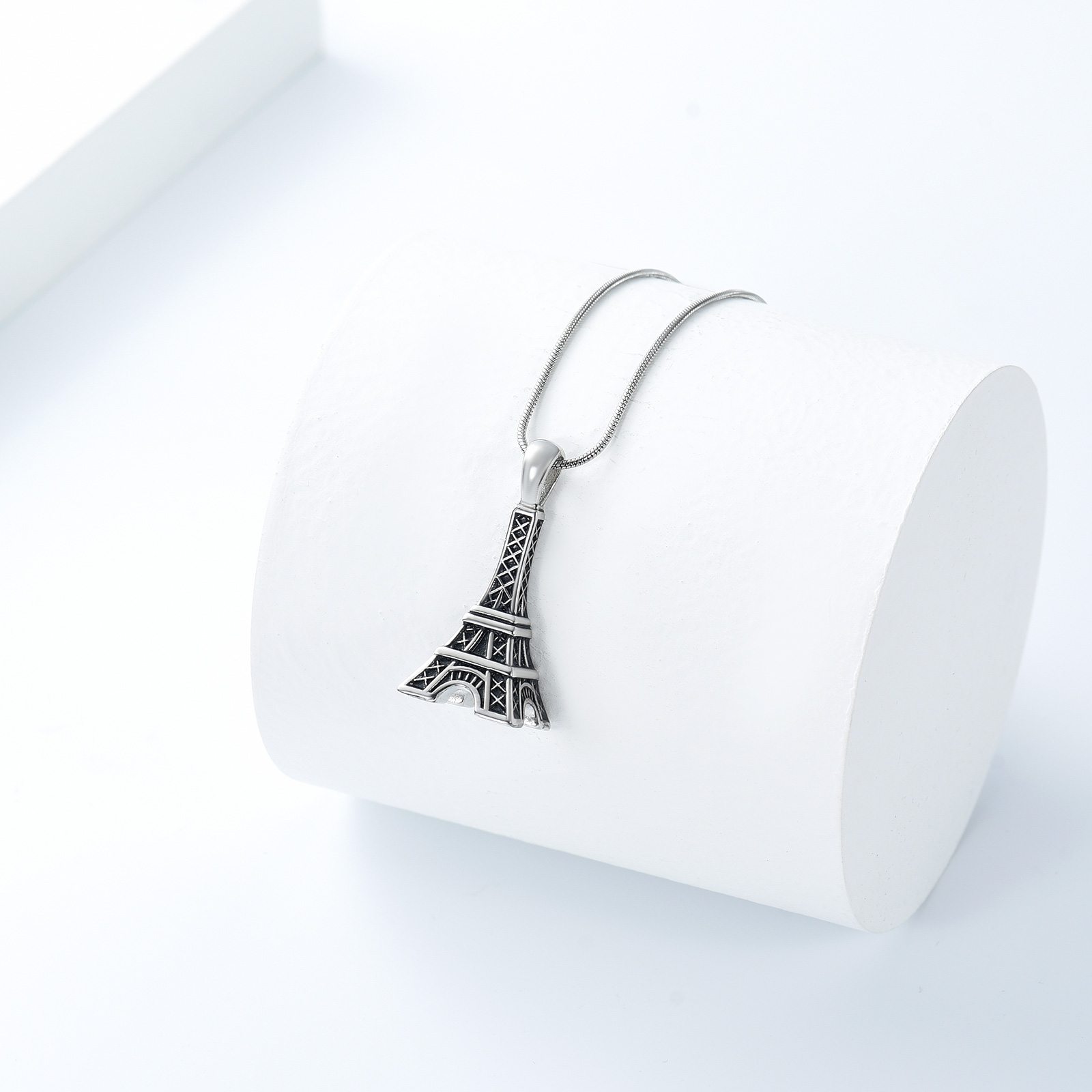 Eiffel Tower Pendant Urn Necklace Paris Jewelry for Mom Women Cremation Jewelry