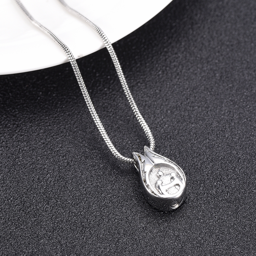 Cremation Necklace Urn Human Shape Pendant Free Engraved Stainless Steel Jewelry