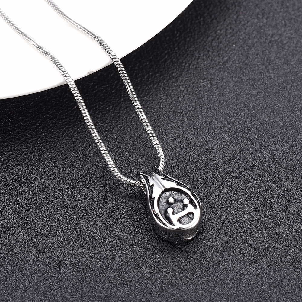 Cremation Necklace Urn Human Shape Pendant Free Engraved Stainless Steel Jewelry