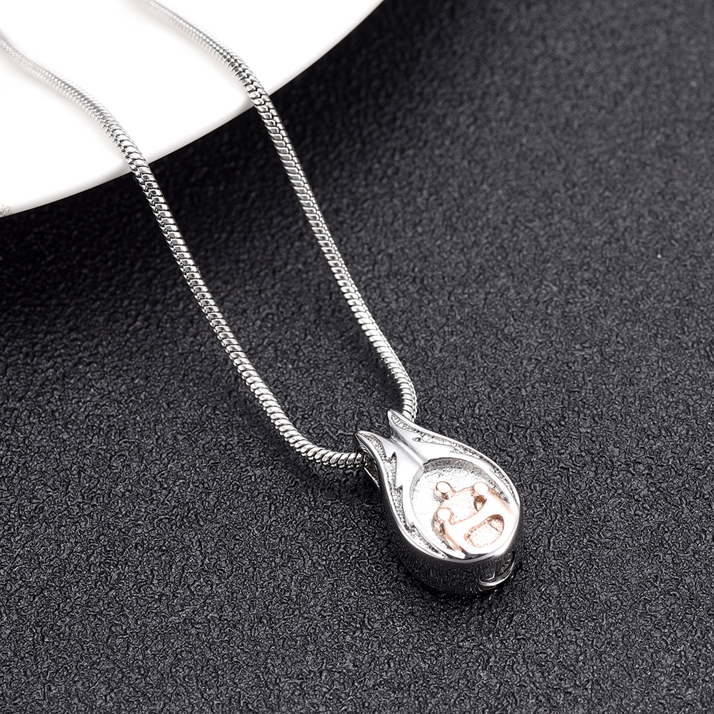 Cremation Necklace Urn Human Shape Pendant Free Engraved Stainless Steel Jewelry