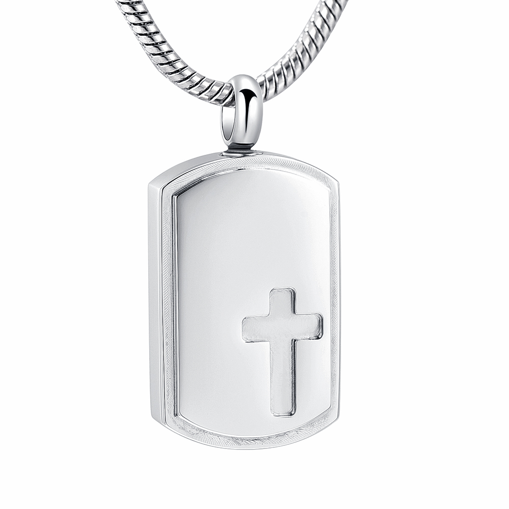 Cremation Keepsake Necklace Urn Cross Pendant For Human Ashes Memorial Jewelry