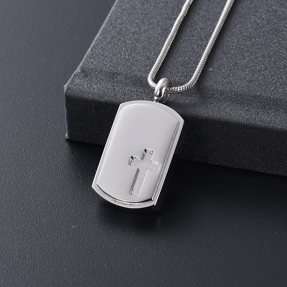 Cremation Keepsake Necklace Urn Cross Pendant For Human Ashes Memorial Jewelry