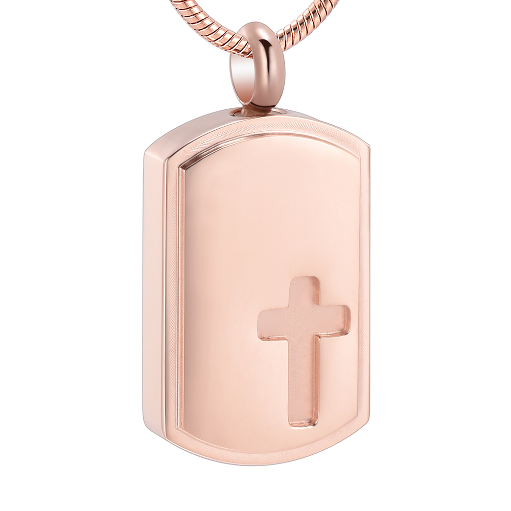 Cremation Keepsake Necklace Urn Cross Pendant For Human Ashes Memorial Jewelry