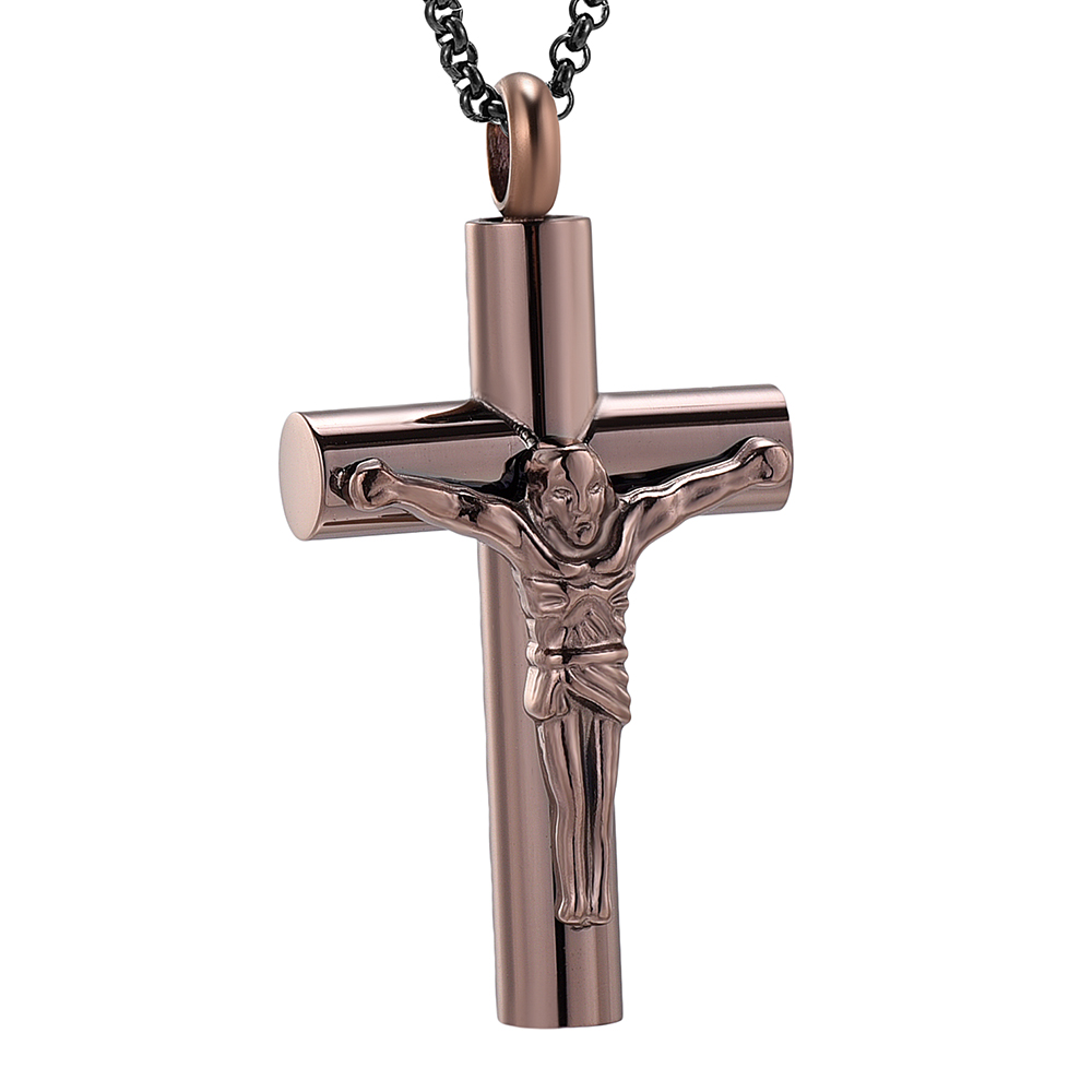 Cross Cremation Necklace Women Men Memorial Pendant For Ashes Keepsake Jewelry