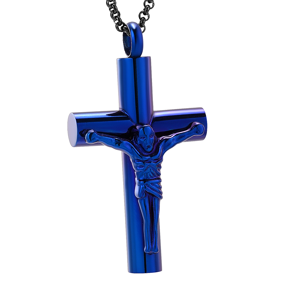 Cross Cremation Necklace Women Men Memorial Pendant For Ashes Keepsake Jewelry