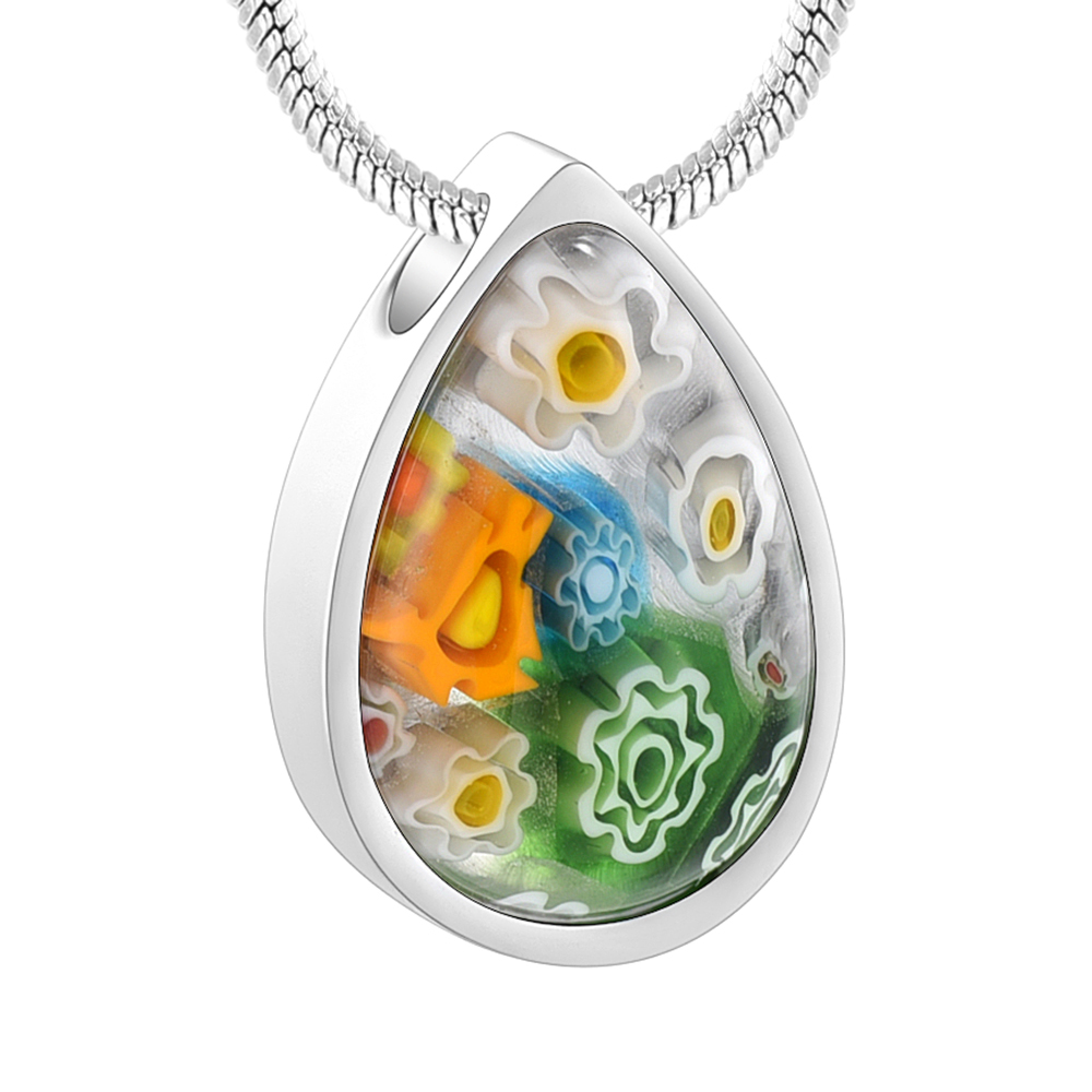 Cremation Jewelry Urn Necklace for Ashes – Flower Pendant Keepsake Necklace Gift