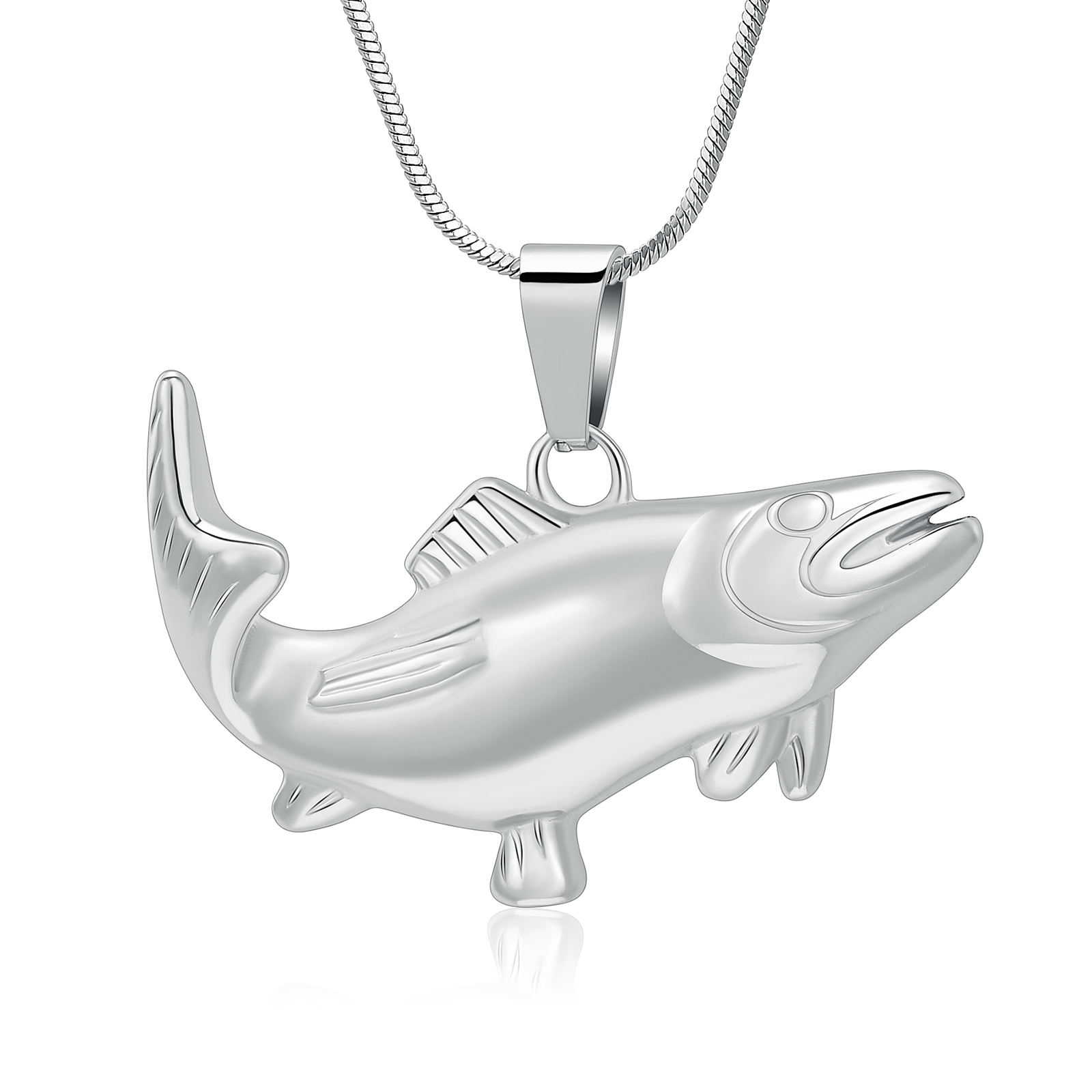 Fish Shape Design Cremation Jewelry for Ashes Fish Emorial Urn Necklace Keepsake