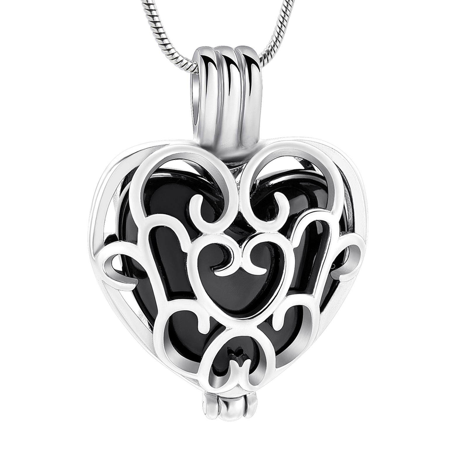 Hollow Heart Romantic Women Urns Necklace For Ashes Memorial Jewelry Pendant US