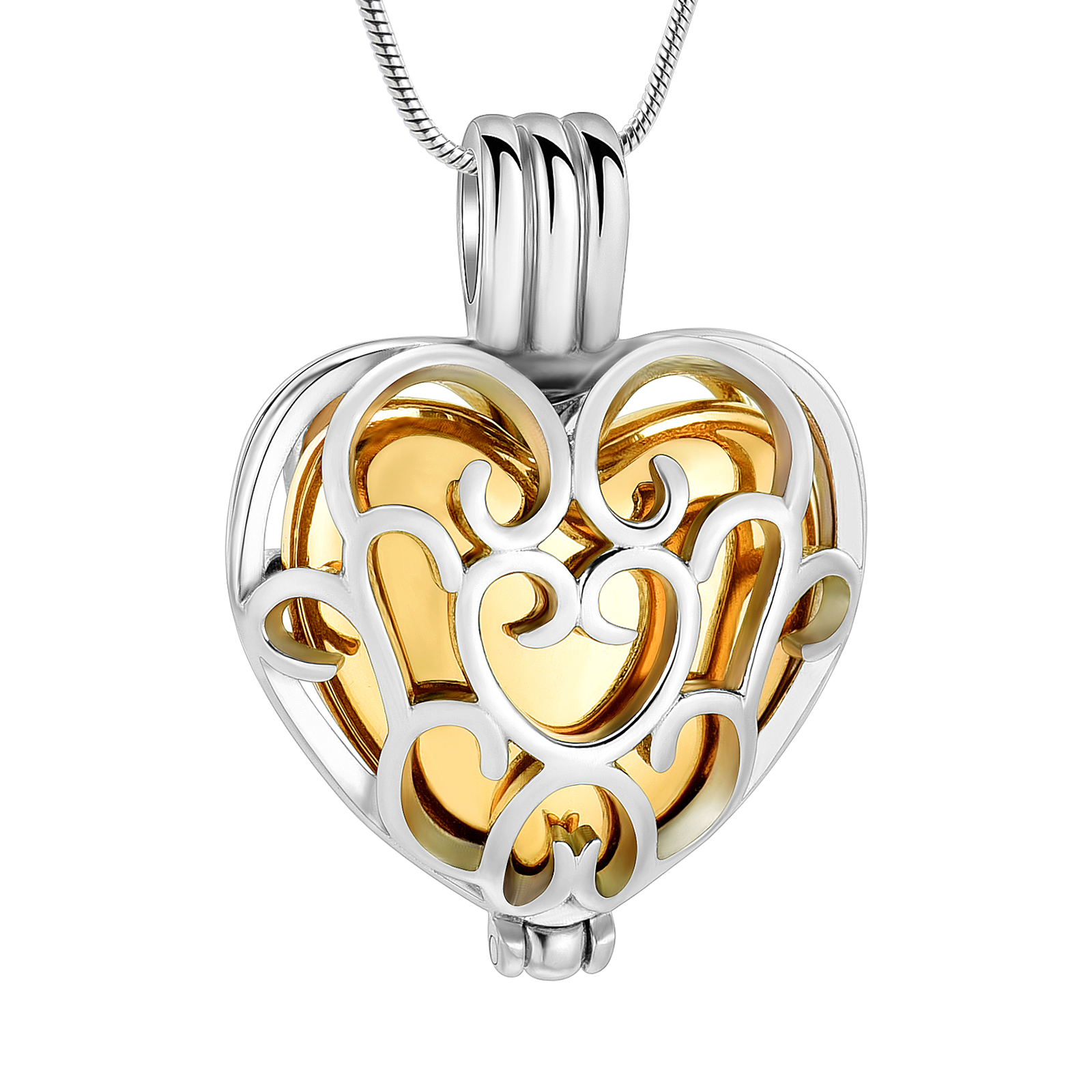 Hollow Heart Romantic Women Urns Necklace For Ashes Memorial Jewelry Pendant US