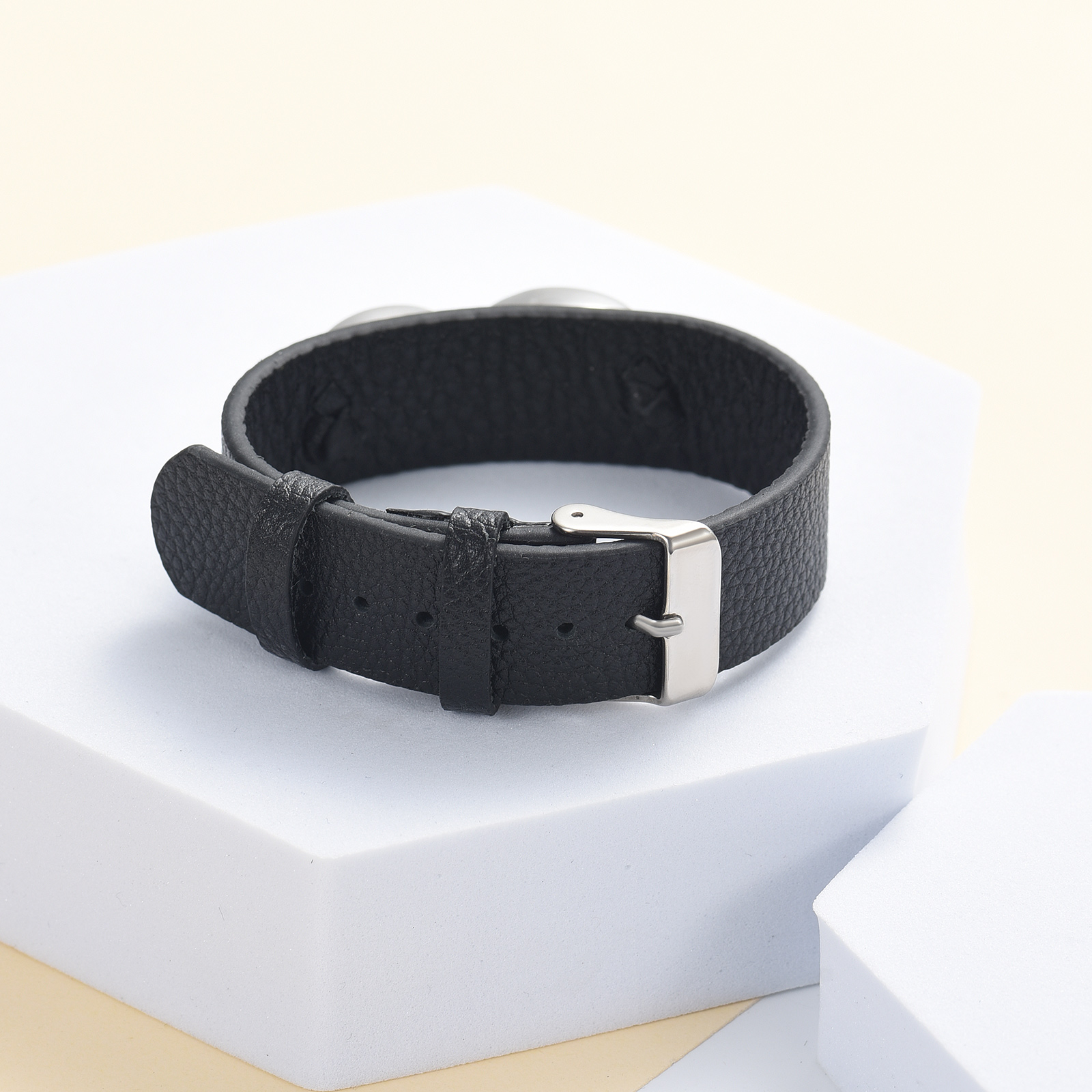 Men's Cremation Bracelet Infinity Urn Bracelet for Ashes Genuine Leather Bangle - Picture 17 of 37