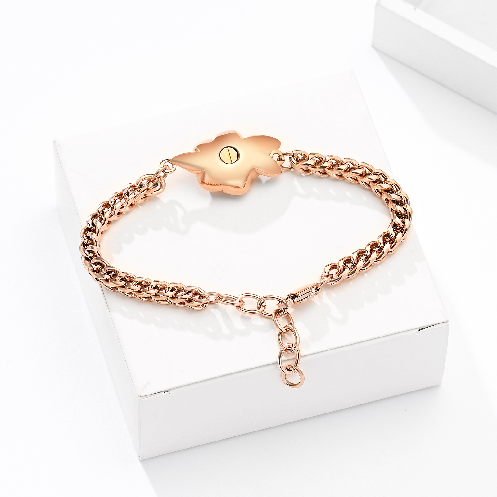 Rose Urn Cremation Bracelet For Ashes Memorial Woman Keepsake Bangle Jewelry - Picture 31 of 47