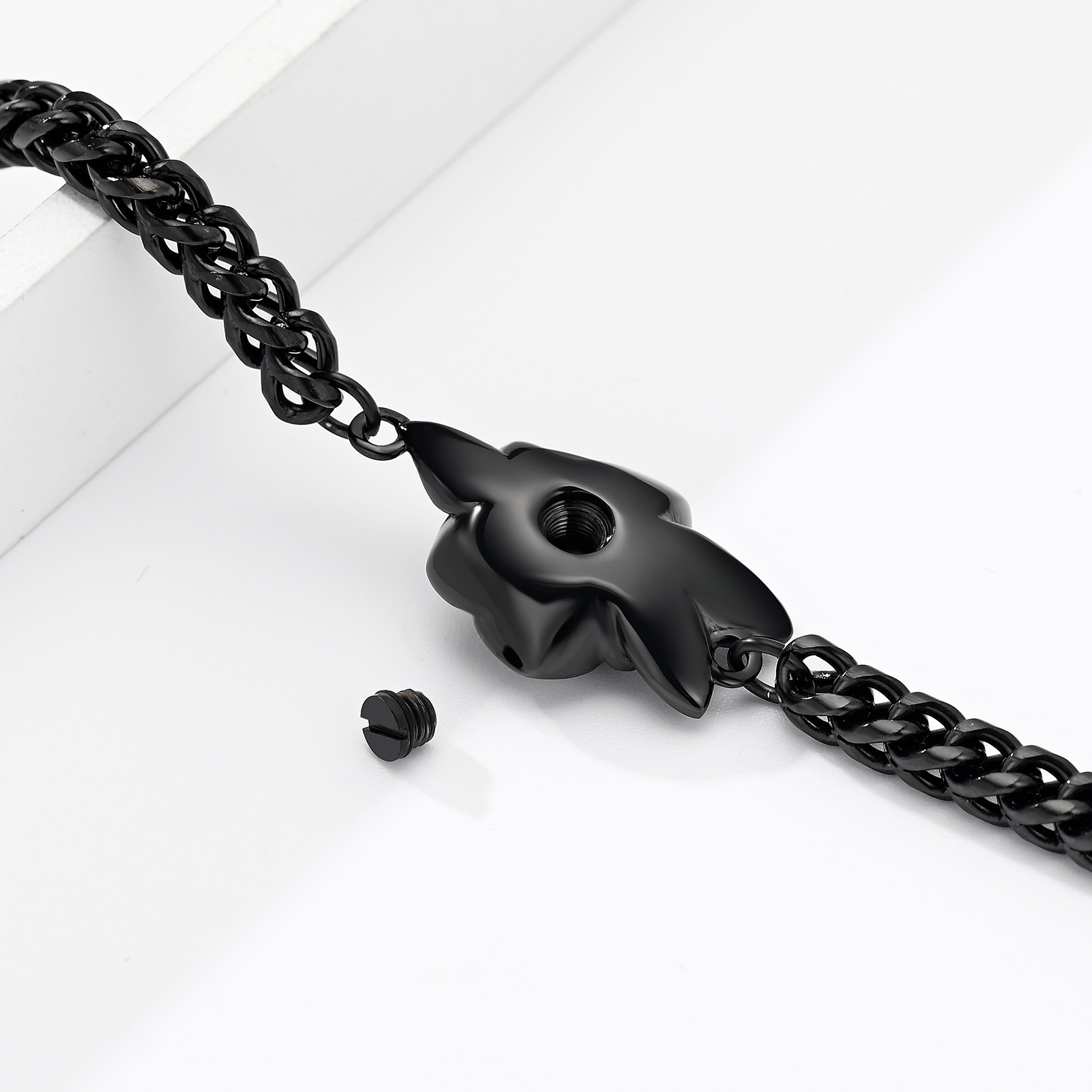 Rose Urn Cremation Bracelet For Ashes Memorial Woman Keepsake Bangle Jewelry - Picture 42 of 47