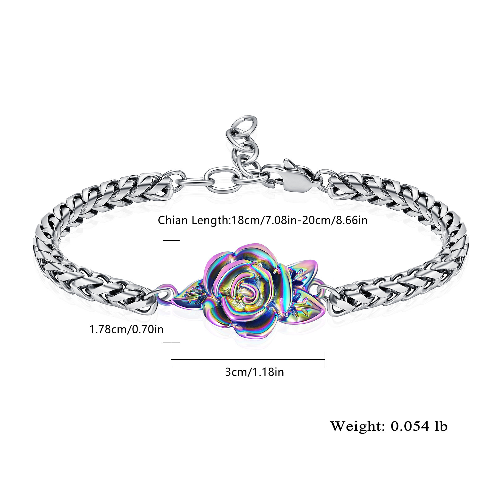 Rose Urn Cremation Bracelet For Ashes Memorial Woman Keepsake Bangle Jewelry - Picture 44 of 47