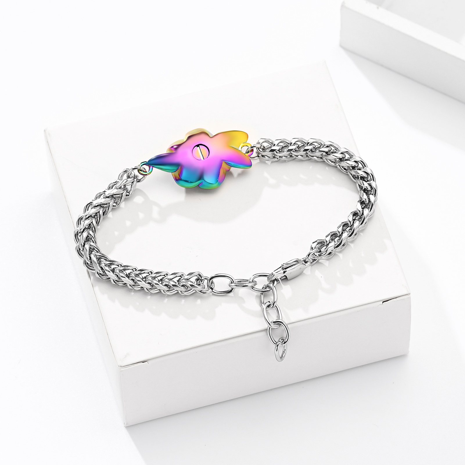 Rose Urn Cremation Bracelet For Ashes Memorial Woman Keepsake Bangle Jewelry - Picture 46 of 47