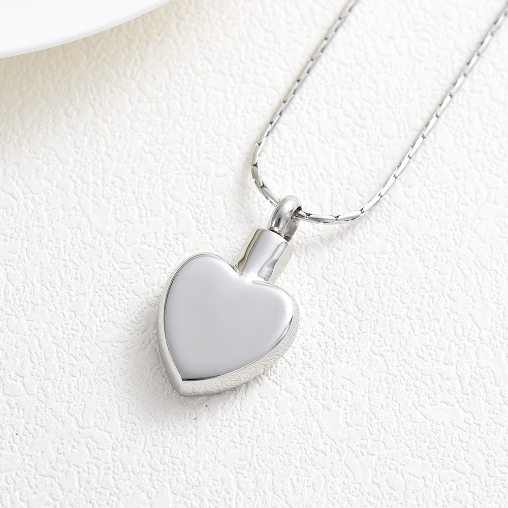 Foot Print Heart Ashes Pendant Memorial Necklace Cremation Urns Pendant Jewelry