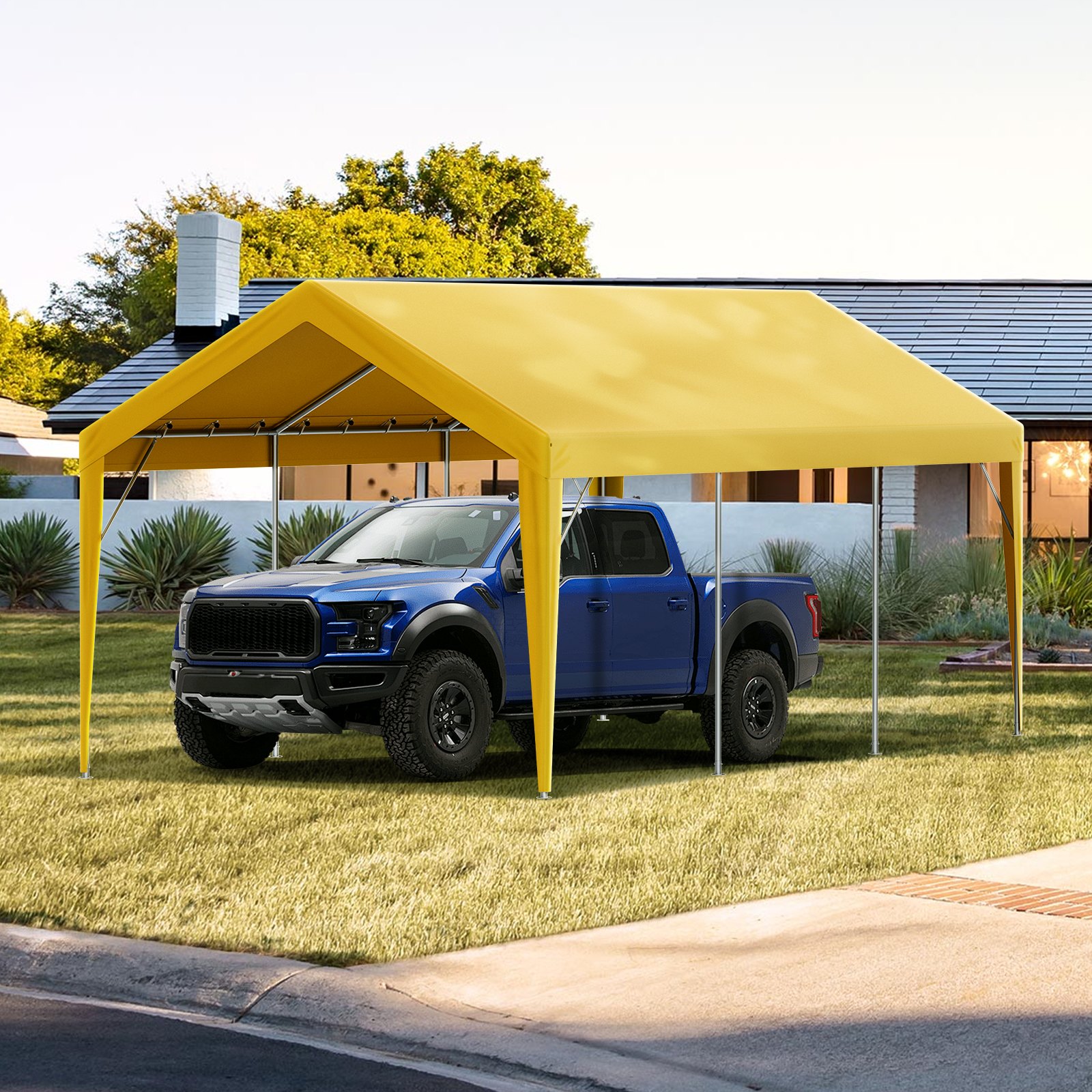 10 x 20 Fuß Carport Ersatz Überdachung Schwerlast Auto Unterstand Zelt Abdeckung - Bild 16 von 16
