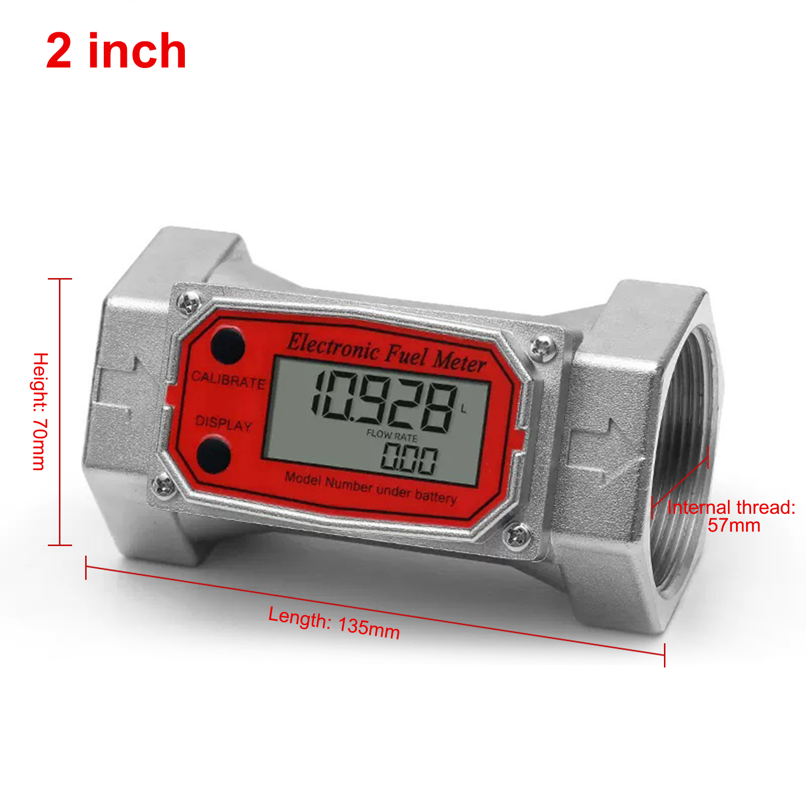 1" 1.5" 2" Electronic Turbines Digital LCD Water Fuel Flow Meter Flow Gauge - Picture 17 of 17