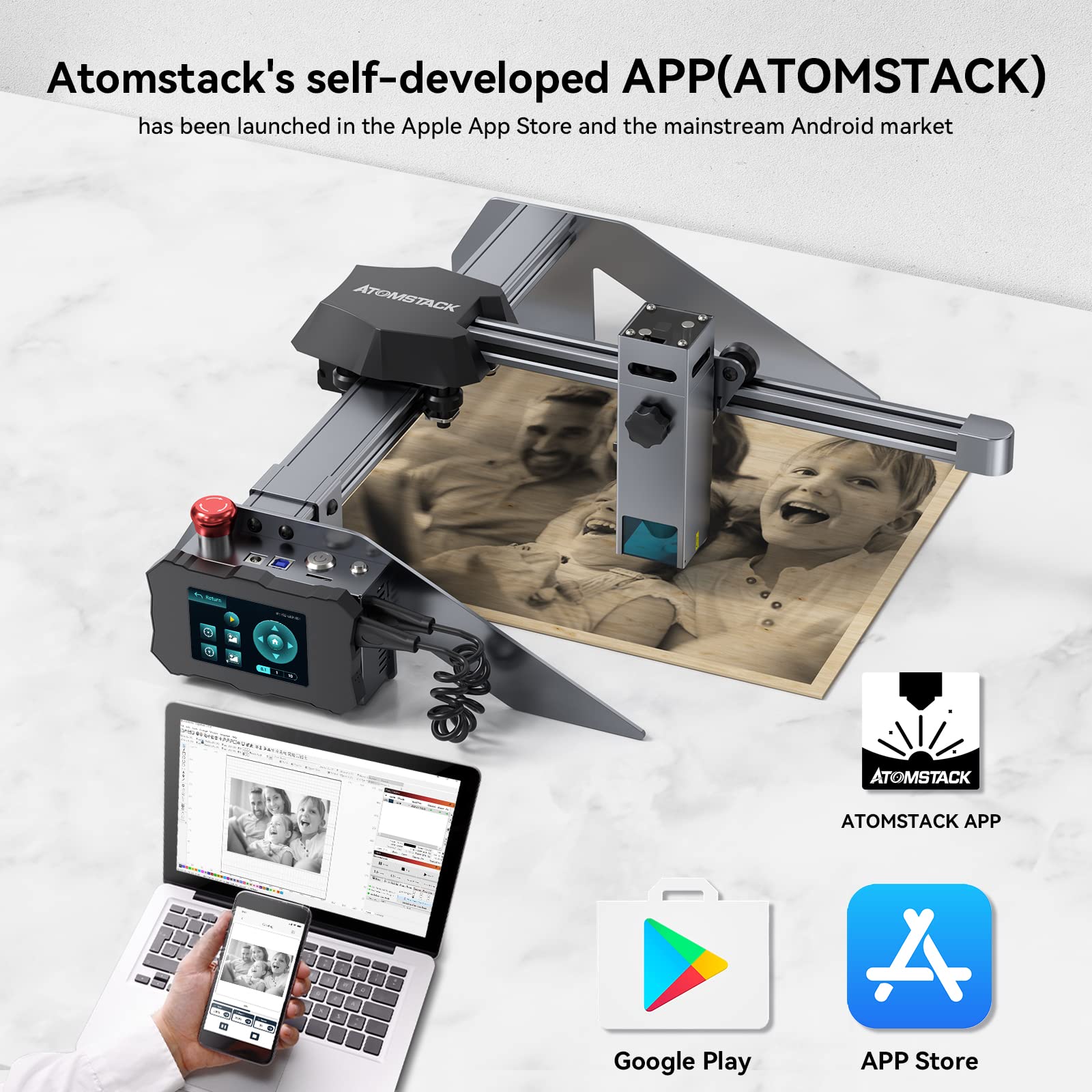 ATOMSTACK Graviermaschine Lasergravierer Engraving Maschine und Zubehörsets DE - Bild 14 von 88