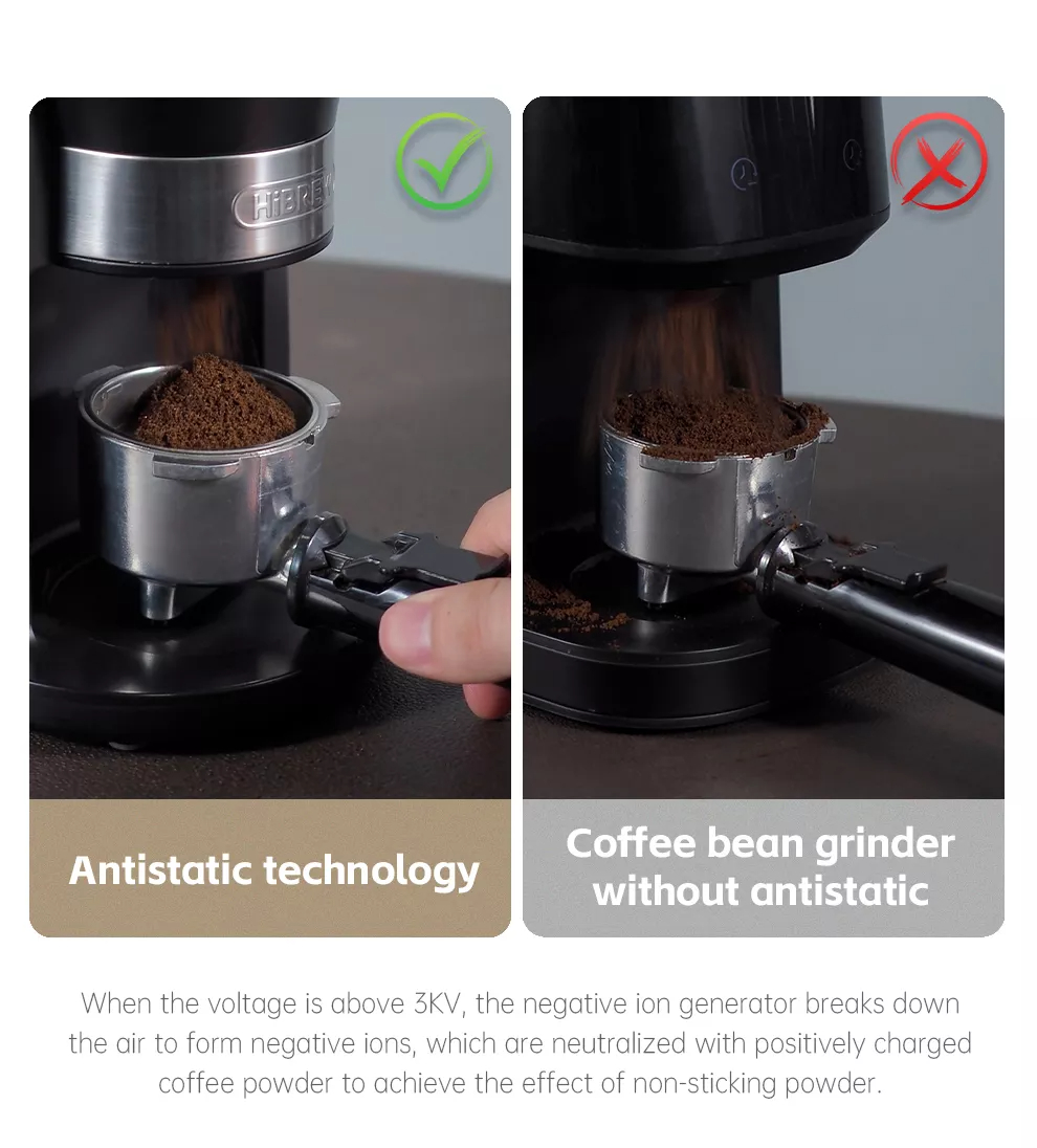 HiBREW G3G5 Kegelmahlwerk Espresso elektrisch Kaffeemühle für Kaffeemaschine
