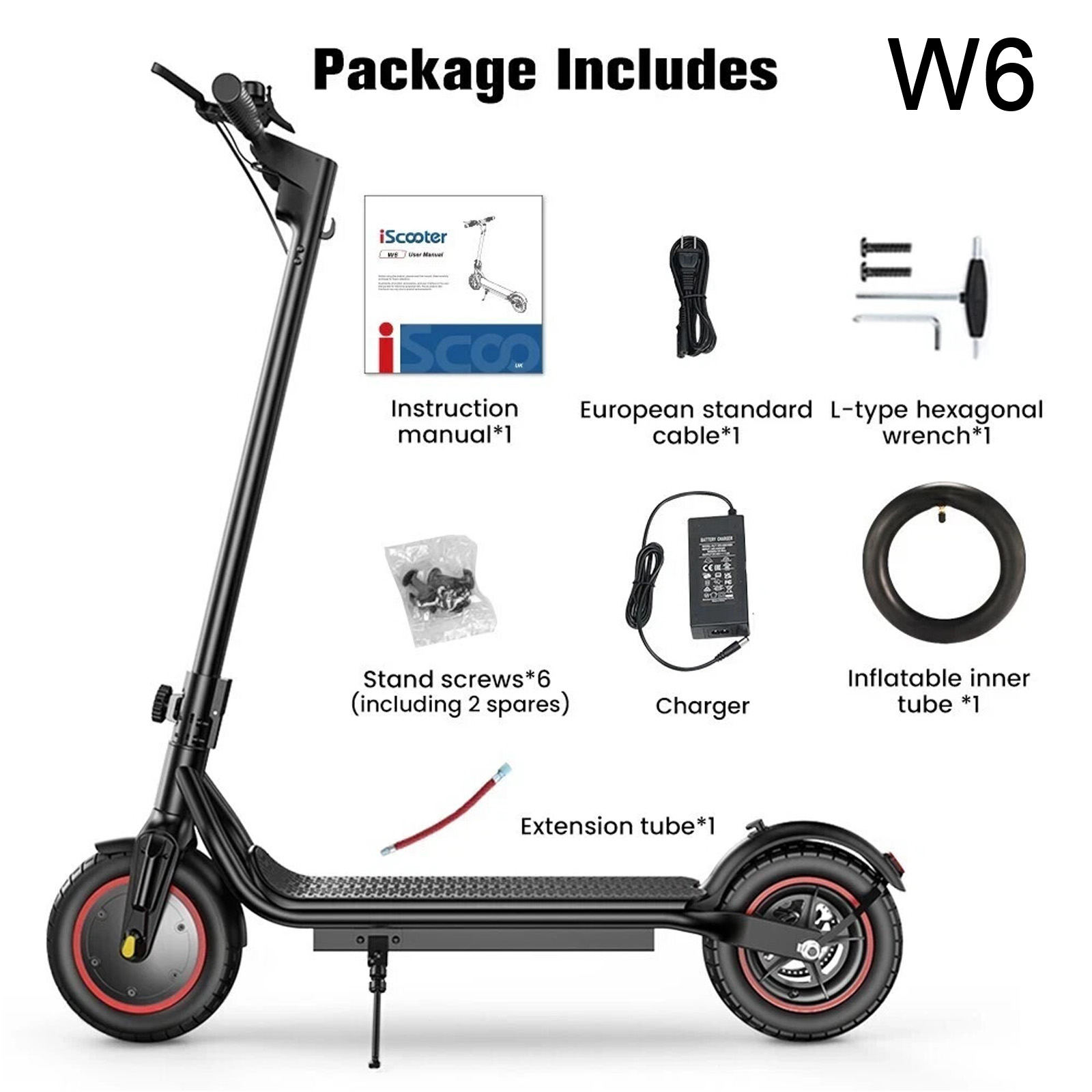 iScooter W9/W6 Elektroroller 1000W 48V13Ah E-Scooter 10" Offroad Tire 45km/h APP - Bild 16 von 16
