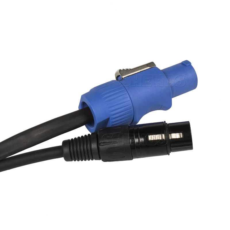 SHEHDS 2M/ 3M Combination of 3pin DMX Signal Cable and Powercon For Satge Light - Picture 10 of 23