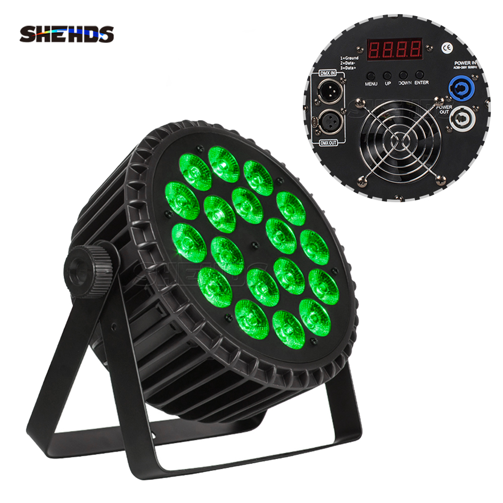 SHEHDS18x12W RGBW 4IN1 LED Aluminum Flat Par Lighting DMX Disco DJ Party Club